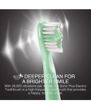 Sonic Plus Electric Toothbrush - 5 Modes 3 Brush Heads IPX6 Water Resistant Rechargeable Timer for Perfect Smile | International Shipping Available - Buy Online on GoSupps.com
