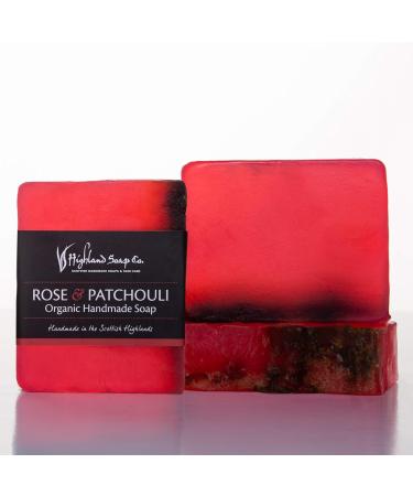 The Highland Soap Company Rose & Patchouli Organic Soap 150g - Buy Online on GoSupps.com