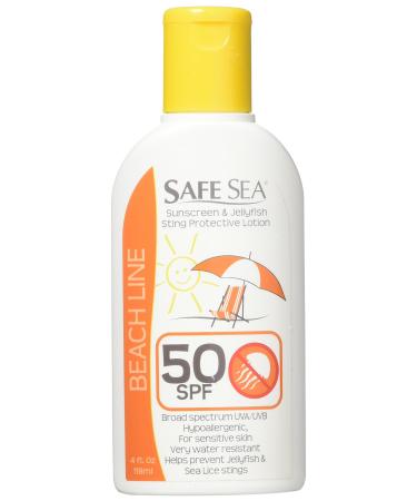 Safe Sea Anti-Jellyfish Sting Protective Lotion - Sunscreen - Sunblock - Sea Lice - Jelly Fish - 50SPF Adults (50SPF Adults)