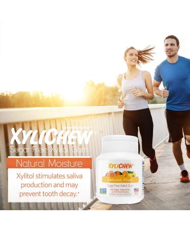 Xylichew Fruit Chewing Gum - 60 Pieces (2.75 oz) | Natural Sweetener, Sugar-Free - Buy Online on GoSupps.com