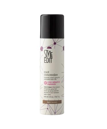 Style Edit Light Brown Root Concealer Touch Up Spray - Temporary And Instantly Covers Grey Hair  Pack of 1 2 Ounce (Pack of 1) Light Brown
