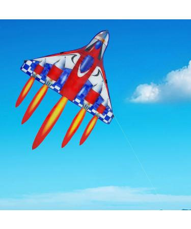 HENGDA KITE Delta Plane Kite 39x47 - Easy-to-Fly Design for Kids and Adults - Ideal for Beach, Park, and Grass - Excellent Gift Option - Blue - Buy Online on GoSupps.com