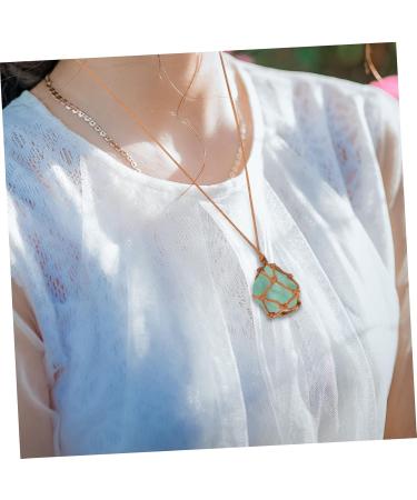 Outanaya Dainty Necklace Fluorite Pendant Necklaces Teal Decorations Green Compact Crystal Pendant Necklace Pendant Delicate - Buy Online on GoSupps.com