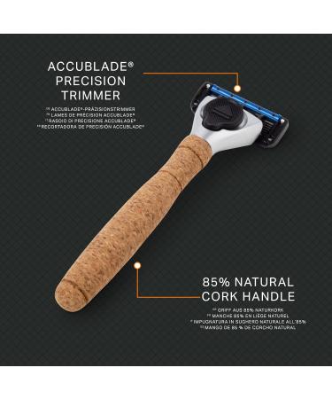 Buy Amazon Men's 5-Blade Razor with Cork Handle | 8 Refill Packs | International Shipping Available - Buy Online on GoSupps.com