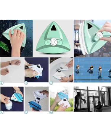 Window Scrubber Window Glass Cleaner Wiper Magnetic 5-25Mm Double Side Glass Cleaner Window Cleaner Fit for for High-Rise Glass Windows & Doors Car Glazed Windows Blue - Buy Online on GoSupps.com