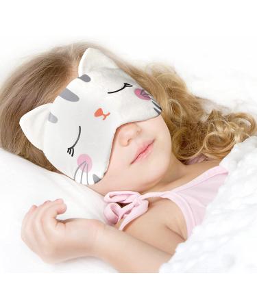 Cute Cartoon Cat Eye Mask for Sleeping - Set of 3 | Soft Lightweight Blindfold for Women, Men, Kids - Funny Animal Design for Night Sleep - Buy Online on GoSupps.com