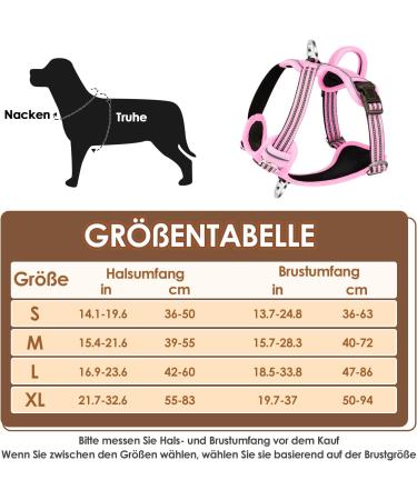 Eyin Adjustable Dog Harness for Small Dogs - Breathable Reflective Padded & Handle - Perfect for Daily Training (Pink Size S: Neck 32-46cm Chest 35-63cm) - Buy Online on GoSupps.com