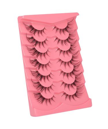 Newcally Manga Fox Eye False Mink Lashes - Spiky Cat Eye Cosplay Fake Eyelashes 7 Pairs - Buy Online on GoSupps.com