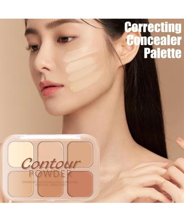  Ceprznvey Contouring Palette Makeup Concealer Palette 6-Color Moisturizing and Waterproof Correcting Powder for Natural Coverage Daily Wear Shopping Night Out Special Occasions 9.5 g - Buy Online on GoSupps.com