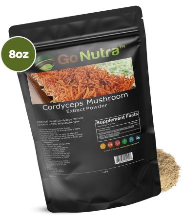 Go Nutra Cordyceps Mushroom Powder | Cordyceps Extract 30% Polysaccharides Non-GMO Pure Cordycep Powder 8 oz. (225 Grams) 8 Fl Oz (Pack of 1) - Buy Online on GoSupps.com
