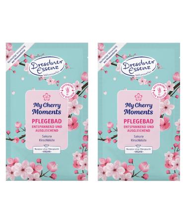 Pack of 2 Dresdner Essenz Bath Care My Cherry Moments 2 x 60 g Bath Additive Vegan