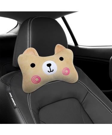 Migiftdy Car Headrest Pillow - Neck Support Travel Pillow for Driving & Long Flights (Bear Design) - Ideal for Comfort at Home in Cars & on the Go - Buy Online on GoSupps.com
