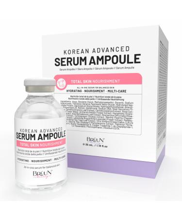 BR UN Total Care Complex Ampoule Retinol Peptide Hydrating Serum for Face and Body Use with or without Derma Pen (Not Included) 1.18 fl.oz