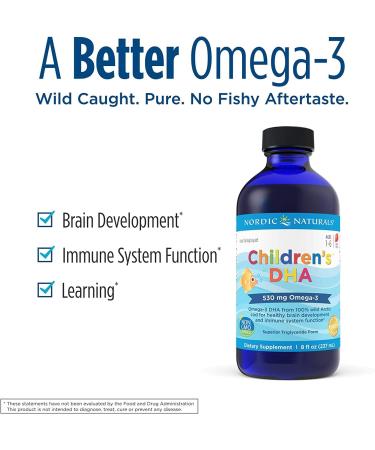 Nordic Naturals Children s DHA Strawberry - 473ml for Kids - 530 mg Omega-3 with EPA & DHA - Brain Development & Function - Non-GMO - 192 Servings - Buy Online on GoSupps.com