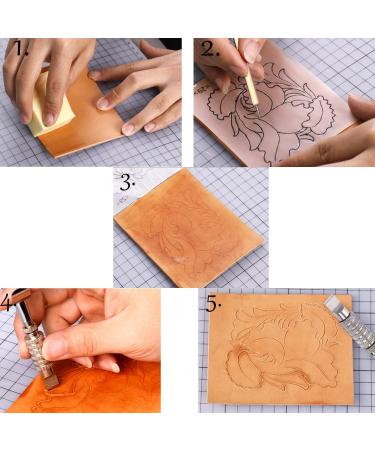 Leather Stamping Tools Kit for Saddle Making - Set with Carving Tools, Hammer and Accessories - Buy Online on GoSupps.com