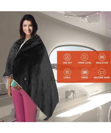 ZJchao Electrical Heating Blanket Soft USB Back Heater with 3 Timing Levels Versatile Heated Scarf for Men & Women - Gray - Buy Online on GoSupps.com
