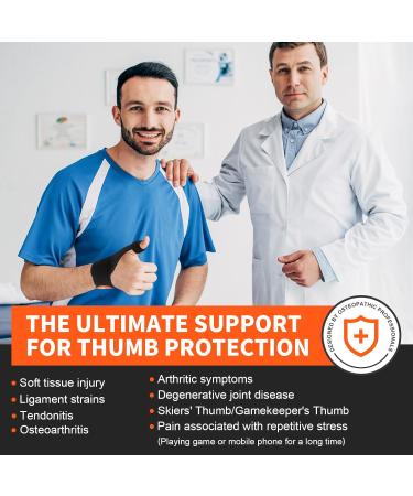 Wrist & Thumb Brace - Compression Splint for Arthritis Tendonitis & Trigger Finger - Right/Left Hand Support - Buy Online on GoSupps.com