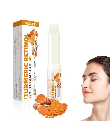 WAWJ® Turmeric & Retinol Eye Cream Stick, Eye Bag Stick, Under Eye Balm Stick, Use for Moisturizing & Brightening Melanin Eye Cream