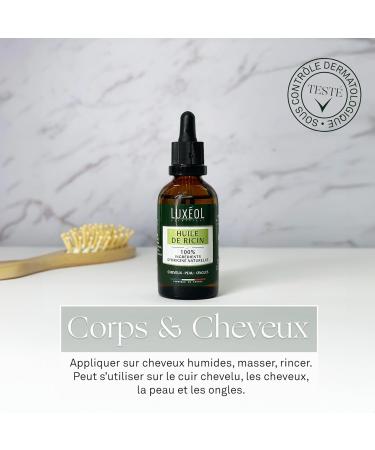 LUX OL - Castor Oil - Nails & Skin - Helps Nourish Protect Strengthen & Promote Hair Growth - 100% Natural Ingredients - Made in France - 50ml - Buy Online on GoSupps.com