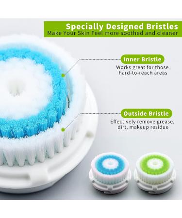 4 Pcs Facial Brush Replacement Heads for Deep Pore and Acne Cleansing - Buy Online on GoSupps.com