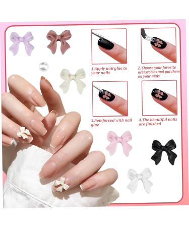 1 box of bow nail art charms with 7 grids colorful nail charms and gemstones various s nail art bow DIY nail art accessories - Buy Online on GoSupps.com