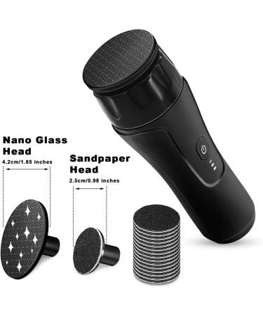 Electric Callus Remover - Rechargeable Foot File with 3 Speeds & Replaceable Grinding Heads | Professional Pedicure Tool (Black - Buy Online on GoSupps.com