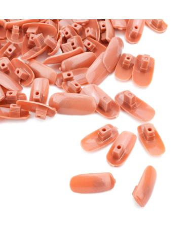 Kyerivs 200 Pcs Brown Acrylic False Nails Tips for Hand Practice | Removable Training Manicure Tools & Accessories - Buy Online on GoSupps.com