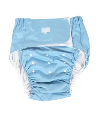 Diaper for adults reusable incontined quilts diaper for older people three -layer waterproof breathable washable sizes adjustable diaper pants (blue) - Buy Online on GoSupps.com