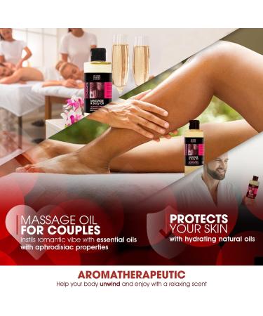 LOVE PLAY Massage Oil Set - Vegan Sore Muscle Relief & Relaxation Candle | Essential Oils | 6.76 oz - Buy Online on GoSupps.com