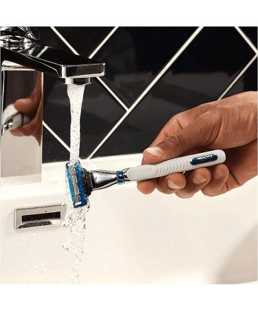 Gillette Mach3 Turbo Men's Razor + 9 Refill Blades | Lubricated Strips Included - New - Buy Online on GoSupps.com