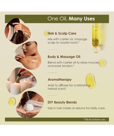 Gzarcwv Rosemary Essential Oil 60ml | Scalp Care & Hair Nourishing Oil | Plant-Based Formula for Stronger-Looking, Smoother Hair | Daily Scalp Massage & Hair Care - Buy Online on GoSupps.com