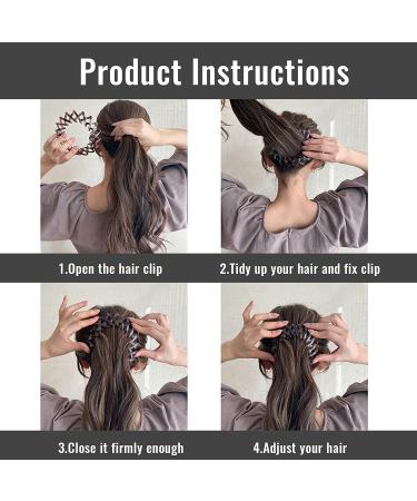 Pack of 3 Vintage Bird Nest Hair Clips for Women | Stylish Ponytail Hairpins & Curling Iron Tool - Buy Online on GoSupps.com