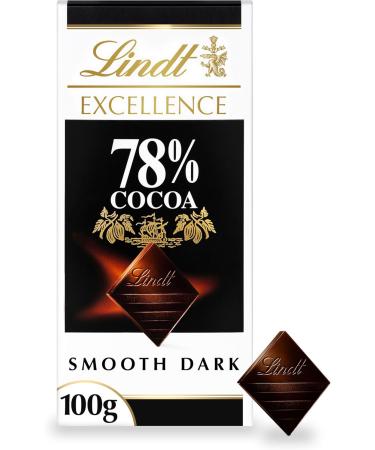 Lindt Dark Chocolate 78% Cocoa - 100g Bar - Buy Online on GoSupps.com
