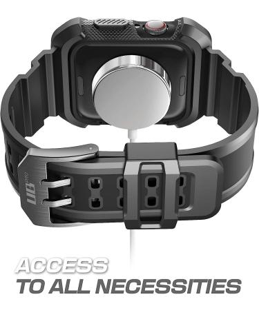 Supcase Unicorn Beetle Pro Apple Watch Series 8/7/6/SE/5/4 45/44mm Case & Band - Rugged Black Protective Strap - Buy Online on GoSupps.com