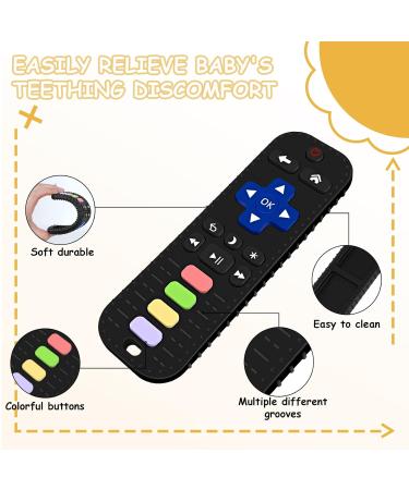 HHMY 3 Pack Baby Teething Toys - Silicone Chew Teether Set for Babies 0-36 Months | Remote + Phone Shape Teether | Infant Boys Girls Gift - Buy Online on GoSupps.com