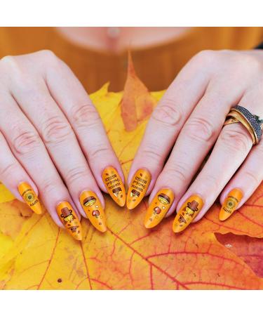AnyDesign 6 Sheet Fall Nail Art Stamping Plates Kit Happy Thanksgiving Pumpkin Maple Leaf Scarecrow Plaid Autumn Blessings Collection Nail Art Plate for Autumn Thanksgiving Nail Art Design DIY Print - Buy Online on GoSupps.com