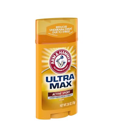 Arm and Hammer Ultra Max Solid Antiperspirant Deodorant - Active Sport 2.6 oz (Pack of 3) & Citrus 0.98 oz (Pack of 8) - International Shipping Available - Buy Online on GoSupps.com