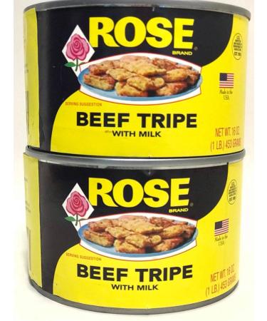 Rose Beef Tripe with Milk in a 1 Lb. Can., 2 (One Lb Cans)
