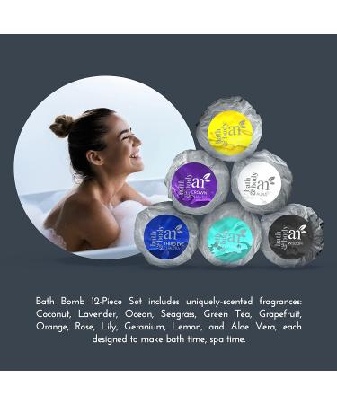 ArtNaturals Large Bath Bombs Gift Set - 12 Handmade Essential Oil Spa Bubble Bath Fizzies for Relaxation & Moisturizing - Ideal for Women, Kids & Men (4 Oz each) - Buy Online on GoSupps.com