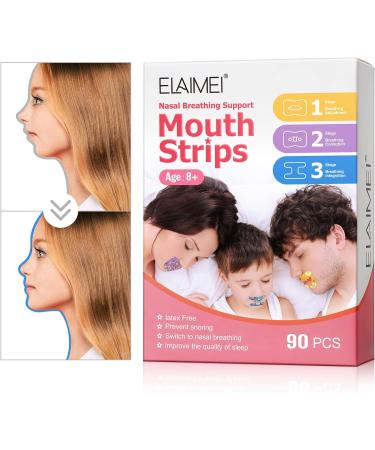 Sleep Mouth Strips 90 Pcs - Advanced Gentle Mouth Tape for Mouth Breathing and Snoring - Stop Snoring Mouth Tape for Better Sleep - Nose Breathing Aid for Children and Adults - Buy Online on GoSupps.com
