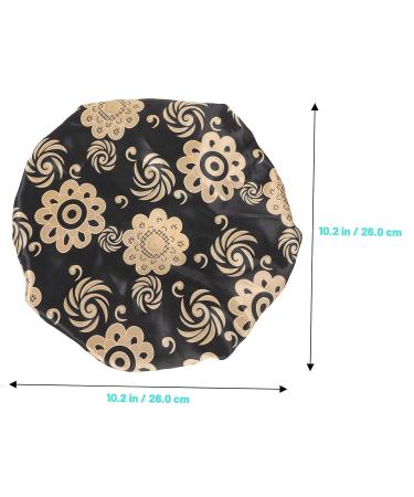 Healeved Girls Hair Ties and Sleep Cap Set - Satin Printing, Elastic Headband, Shower Cap - 2pcs, 26x26cm - As Shown - Buy Online on GoSupps.com
