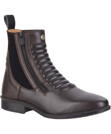 Riding Ankle Boot 'Legacy SZ Milano' - Italian Design Soft Cowhide Comfort Insole Side Zipper - Black & Brown EU Size 39 | Ultimate Comfort Slip-On - Buy Online on GoSupps.com