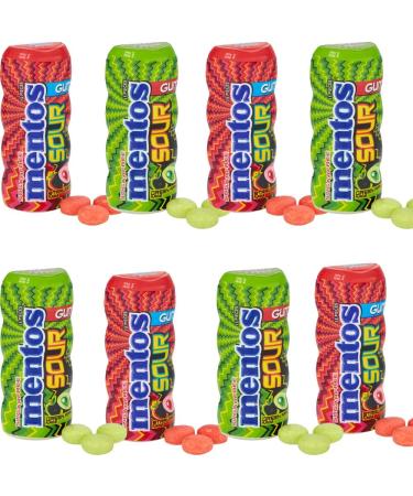 Mentos Sour Green Apple Strawberry Flavour Sugar Free Gum 30g - Pick Your Favourite Flavour & Number of Bottles - Buy Online on GoSupps.com
