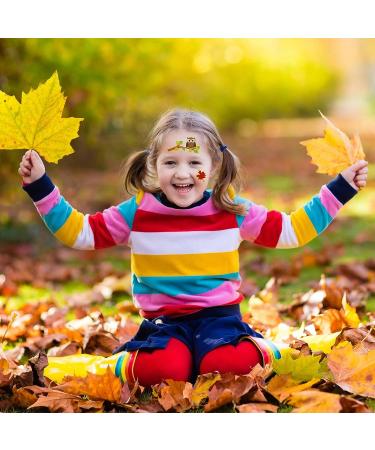288 Fall Temporary Tattoos for Kids - Pumpkin, Leaves, Scarecrows - Thanksgiving Theme Party Supplies - Buy Online on GoSupps.com