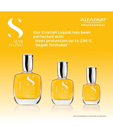 Alfaparf Milano Semi di Lino Sublime Cristalli Liquidi Hair Oil - Thermal Protection, Vegan Formula - 1.01 fl. oz - Buy Online on GoSupps.com