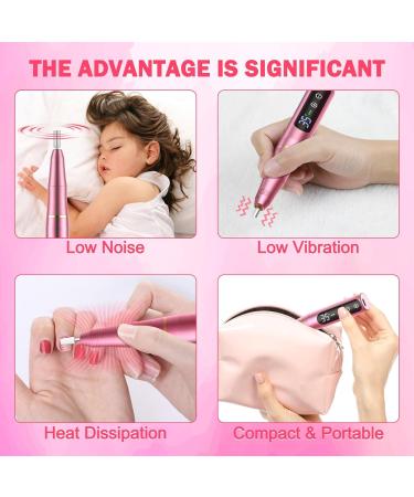 NailGIRLS Rechargeable Cordless Nail Drill Machine - 35000RPM Electric File for Acrylic Gel Nails - Efile Manicure Pedicure Tool - Pink - Buy Online on GoSupps.com