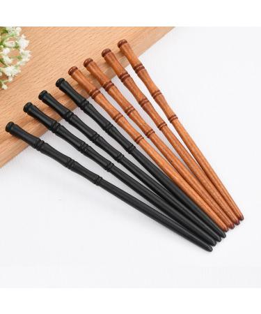 8 Pieces Wooden Hair Sticks Chinese Hair Pin Decorative Hair Stick For Ladies Bamboo Shape Hair Sticks for Buns for Women and Girls (2 Colours) - Buy Online on GoSupps.com