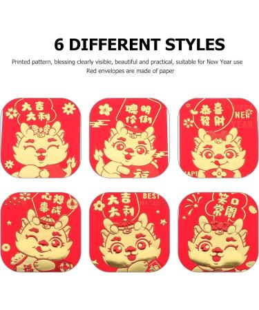 Spring Festival 30pcs Red Envelope Chinese New Year Red Packet for Wedding Graduation Lunar New Year Spring Bless - Buy Online on GoSupps.com