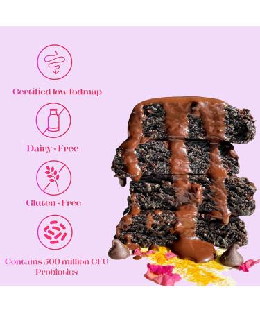 BelliWelli Vegan Gluten-Free Fudge Brownie Snack Bar (8-Pack) | Low FODMAP Certified, Dairy Free, Gut Friendly, Probiotics | Guilt-Free Dessert for Breakfast - Buy Online on GoSupps.com