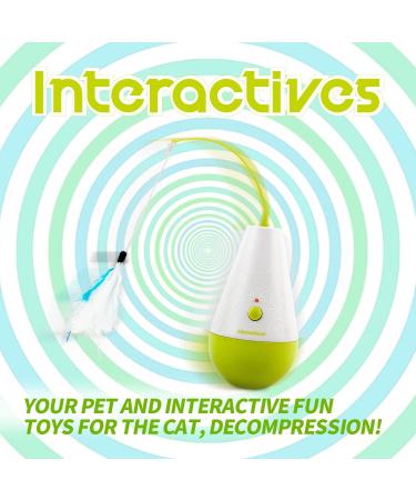 Interactive Cat Feather Toy | Automatic Cat Wand Toy with Catnip | Fun Culbuto Kitten Toys | All for Paws Pet Toys - Buy Online on GoSupps.com